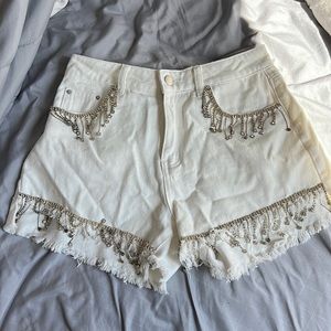SHEIN shorts with glitter ornament detail